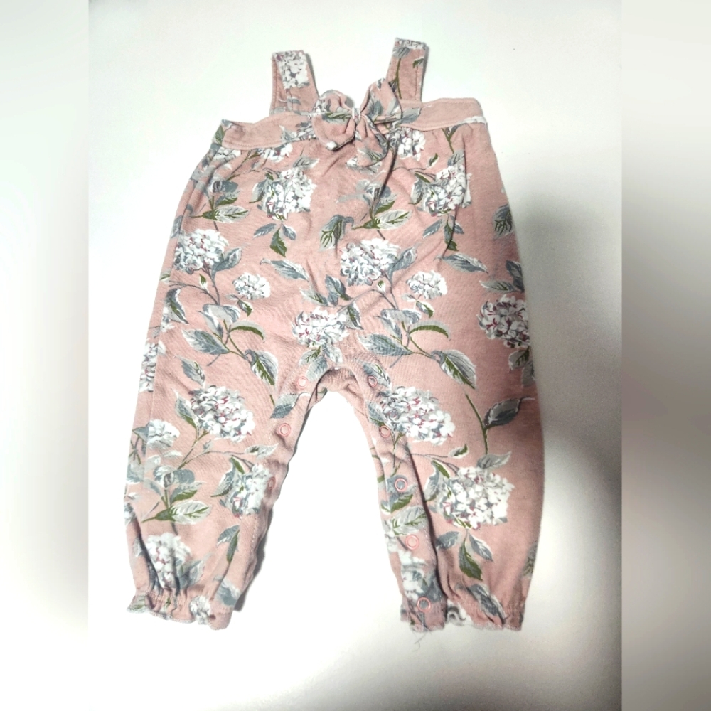 Floral Pink Kids Overalls